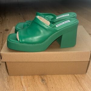 Steve Madden - Kane Green Leather Shoe